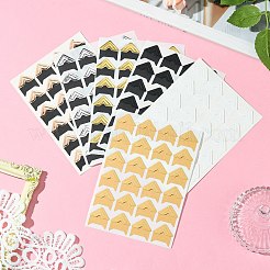 12個 6スタイル レトロ ホットスタンプ 紙 写真コーナー 粘着ステッカー  DIYスクラップブック用  写真アルバム  個人日記  ミックスカラー  125~127x90~92mm  2個/スタイル&nbsp;AJEW-CJ0001-53