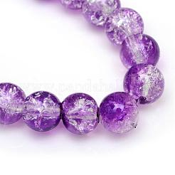Baking Paint Crackle Glass Bead Strands&nbsp;CCG-S001-4mm-14