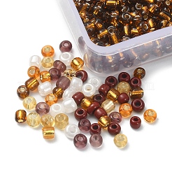 42G 6 Color 8/0 Transparent Glass Seed Beads&nbsp;SEED-FS0001-12