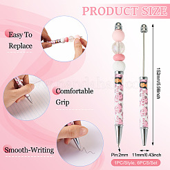6Pcs 6 Styles Printed Plastic Ball-Point Pen&nbsp;AJEW-TA0001-82