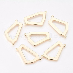 真鍮製リンクコネクター  ニッケルフリー  18KGP本金メッキ  16.5x30x1mm  穴：1.2mm&nbsp;LS-KK-K230-34G-NF