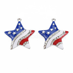 Rack Plating Alloy Enamel Pendants&nbsp;PALLOY-N172-052P