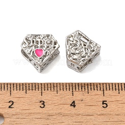 Mother's Day Rack Plating Alloy Enamel European Beads&nbsp;PALLOY-S189-52P