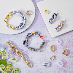 120Pcs 3 colors Imitation Gemstone Style Acrylic Linking Rings&nbsp;OACR-FH0001-041
