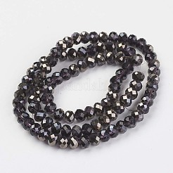 Electroplate Transparent Glass Beads Strands&nbsp;EGLA-A034-T6mm-P