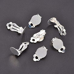 Brass Blank Base Clip-on Earring Cabochon Setting&nbsp;X-KK-M019-03S