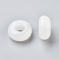 Natural White Jade European Beads&nbsp;X-G-G740-12x6mm-26
