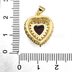 Brass Micro Pave Cubic Zirconia Pendants&nbsp;KK-K401-07B-03