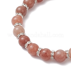 女性用天然パープルアベンチュリンビーズストレッチブレスレット  ラウンド  内径：2インチ（5cm）&nbsp;BJEW-JB12625-02