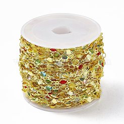 Handmade Brass Flat Round & Twist Link Chains&nbsp;CHC-F015-08G