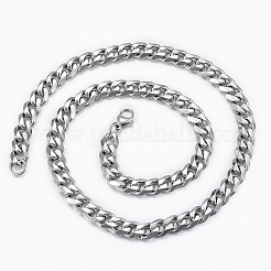 201 Stainless Steel Curb Chain Necklaces & Bracelets Sets&nbsp;SJEW-L186-02P-A