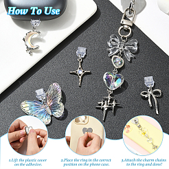 5Pcs PVC Mobile Dustproof Plugs & Iron Cell Phone Holder Stand&nbsp;HJEW-SW00399