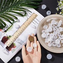 50個5スタイルのプラスチックボトルストッパー  ワインボトル用  コラム  ホワイトスモーク  17~23.5x10.5~12mm  内径：13~16.4mm  10個/スタイル&nbsp;KY-GF0001-42A