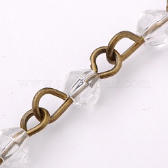 Handmade Bicone Glass Beads Chains for Necklaces Bracelets Making&nbsp;AJEW-JB00049-01