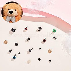 クラフト用品プラスチック人形の目パーツ  ぬいぐるみの目  安全の目  プラスチックのりスティックとアイロンビーズ針付き  ミックスカラー  19x10x2.2cm  約786個/箱&nbsp;DIY-GA0001-18