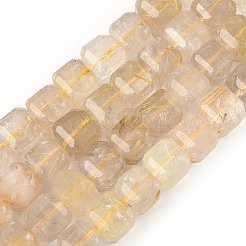 Natural Gold Rutilated Quartz Beads Strands&nbsp;G-C267-A03