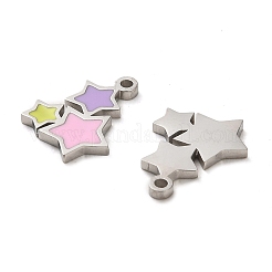 304 Stainless Steel Enamel  Charms&nbsp;STAS-L022-095P