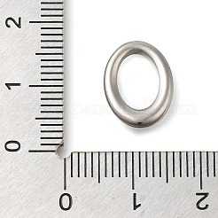 304ステンレススチールリンクリング  オーバル  ステンレス鋼色  14x10.5x3.5mm&nbsp;STAS-I310-01P