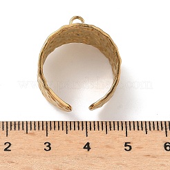 Hammered 304 Stainless Steel Loop Ring Base&nbsp;STAS-G375-01G
