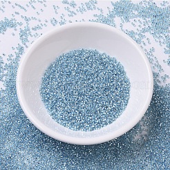 MIYUKIデリカビーズ  シリンダー  日本製シードビーズ  11/0  銀並ぶ  （db0044)シルバーライニングアクア  1.3x1.6mm  穴：0.8mm  約100000個/500g&nbsp;SEED-MY11-DB0044
