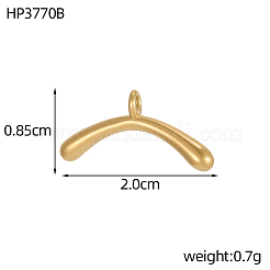 304ステンレスペンダント  カーブバーチャーム  イオンプレーティング（ip）  長持ちメッキ  14KGP本金メッキ  8x20mm  穴：1.50mm&nbsp;STAS-OY015-64G