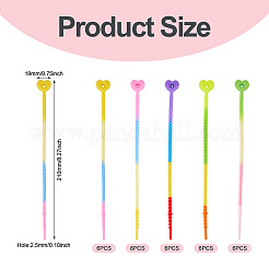 30Pcs 5 Colors Heart Silicone Cable Ties&nbsp;SIL-TA0003-05