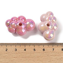 UV Plating Opaque Rainbow Iridescent Acrylic Beads&nbsp;X1-SACR-R001-10A