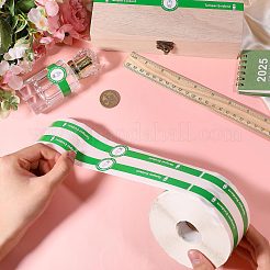 銅版紙ステッカー  不正開封防止カップシール  グリーン  225x25x0.1mm  500PCS /ロールについて&nbsp;OFST-WH0004-197C