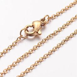 Ion Plating(IP) 304 Stainless Steel Necklace&nbsp;MAK-K004-15G