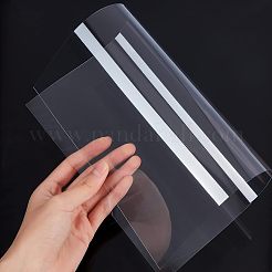 塩ビプラスチックシーリング保護フィルム  樹脂シェーカー金型用透明シールフィルムステッカーフリーカッティング  長方形  透明  300x210x0.2mm&nbsp;FIND-OC0001-23B