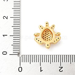 Brass Micro Pave Cubic Zirconia Connector Charms&nbsp;KK-U053-03G