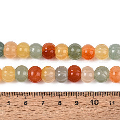 Natural Golden Silk Jade & Green Aventurine & Red Aventurine Beads Strands&nbsp;G-T144-A09-01