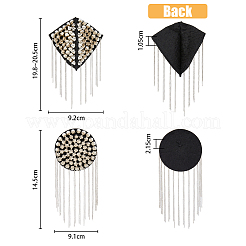 4Pcs 2 Styles Fashionable Tassel Epaulettes&nbsp;AJEW-FH0003-89