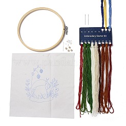 DIY Mushroom Pattern Embroidery Starter Kits&nbsp;DIY-L068-01E