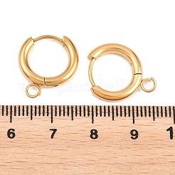 316 Stainless Steel Huggie Hoop Earring Findings&nbsp;EJEW-B158-01B-G