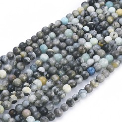 Natural Flower Amazonite Beads Strands&nbsp;X-G-L555-03-6mm