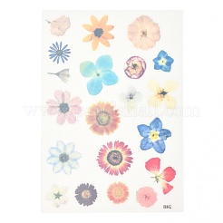 防水プラスチック自己粘着ステッカー  植物模様  花柄  15x10.5x0.01cm&nbsp;DIY-F064-13E