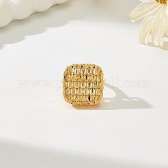 Hollow Square Brass Open Cuff Rings for Women&nbsp;TF4137
