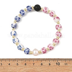 Handmade Printed Porcelain Beaded Bracelets&nbsp;BJEW-JB14222