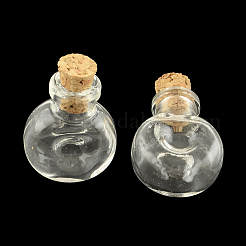 Flat Round Glass Bottle for Bead Containers&nbsp;X1-AJEW-R045-06