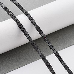天然溶岩岩ビーズ連売り  艶消し  キューブ  2~2.5x2~2.5x2~2.5mm  穴：0.8mm  約176個/連  15.75''（40センチメートル）&nbsp;G-H303-C01