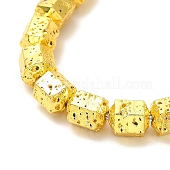 Electroplated Natural Lava Rock Beads Strands&nbsp;G-G984-09