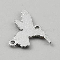 プリント合金コネクタ チャーム  鳥のリンク  プラチナ  カラフル  17.5x24x1.8mm  穴：1.6mm&nbsp;LS-FIND-CJC0010-127P-04