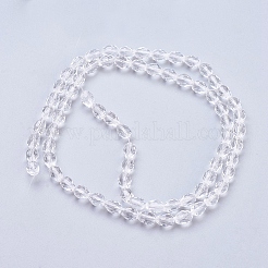 ガラスビーズ連売り  多面カット  ドロップ  透明  7.5~8x6mm  穴：1.5mm  約66~68個/連  15.7インチ&nbsp;GC890Y-3