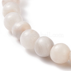 Natural Crazy Agate Round Beaded Stretch Bracelet&nbsp;BJEW-JB08643