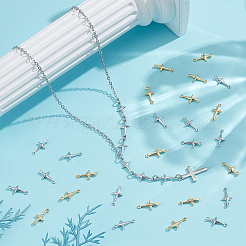 50Pcs 2 Colors Brass Connector Charms&nbsp;KK-PH0013-50