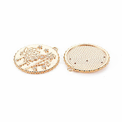 Brass Micro Pave Clear Cubic Zirconia Pendants&nbsp;LS-KK-S364-191