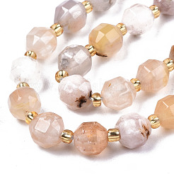 Natural Cherry Blossom Agate Beads Strands&nbsp;G-T131-80