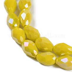 Opaque Solid Color Electroplate Glass Beads Strands&nbsp;EGLA-N013-P4mm-B06