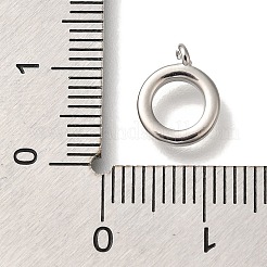 ラックメッキ真鍮チューブベイル  カドミウムフリー＆鉛フリー  長持ちメッキ  リング  プラチナ  10x8x2mm  穴：1mm&nbsp;KK-I720-02B-P